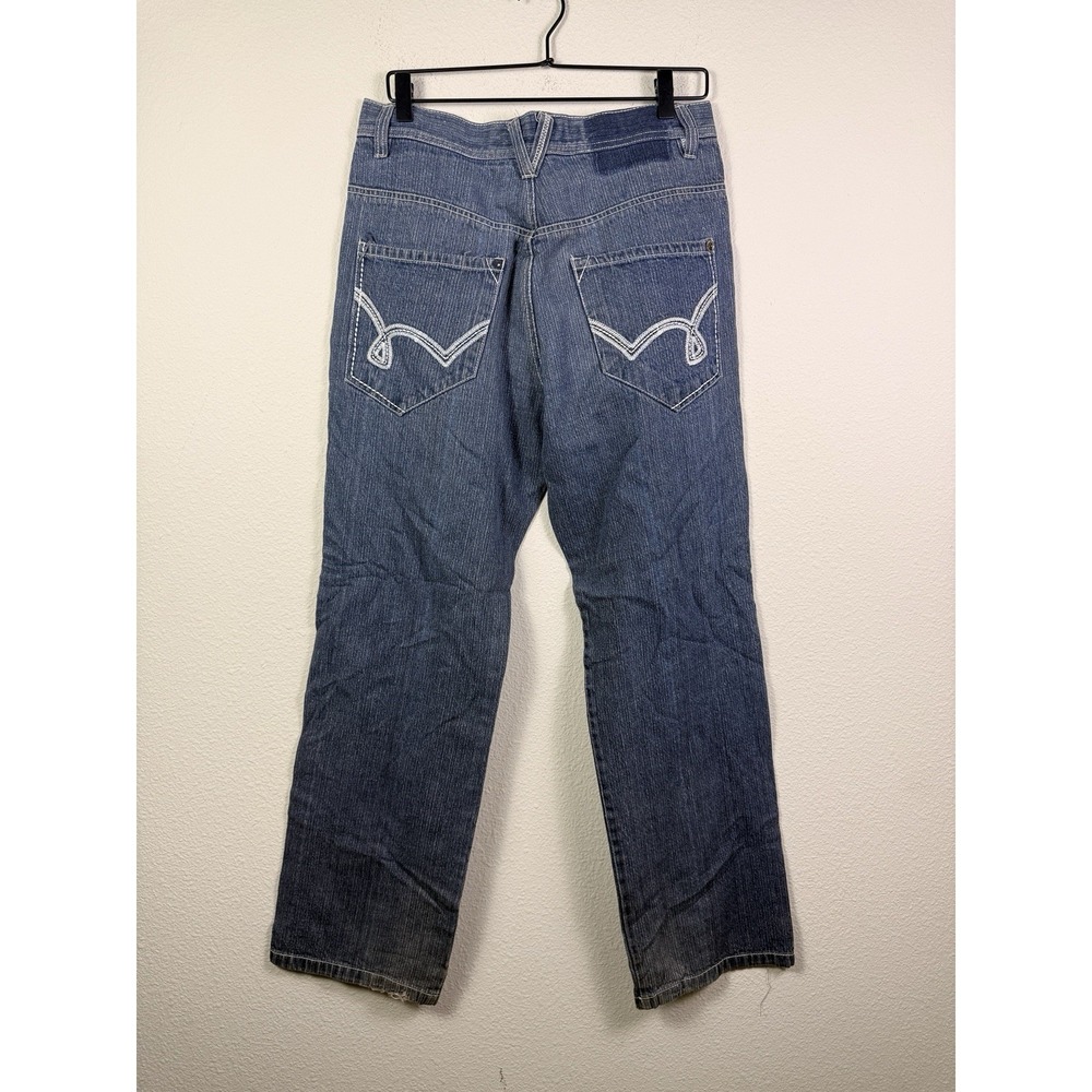 5ive Jungle Jeans Mens 32 Light Wash Baggy Hip Hop Streetwear Wide Leg Denim y2k